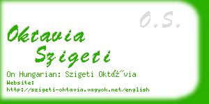 oktavia szigeti business card